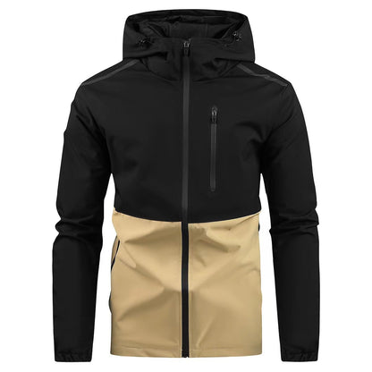 Functional waterproof jacket for men with adjustable hood Chic and Style