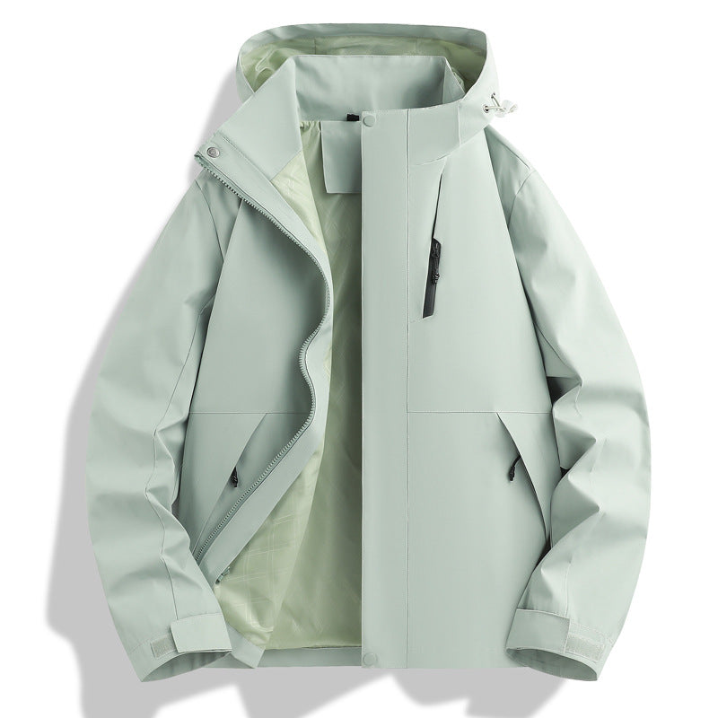 Functional waterproof jacket for men with adjustable hood collar Chic and Style