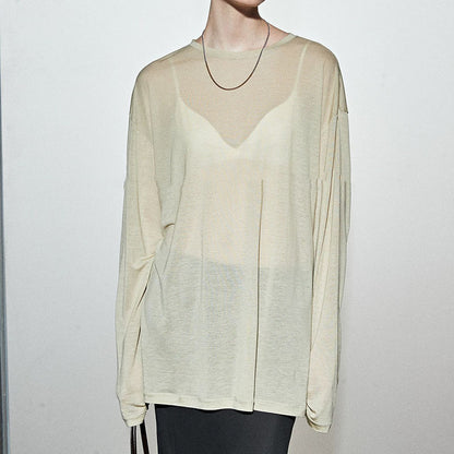 Top Long Sleeve Transparent pour Femme Chic und Stil