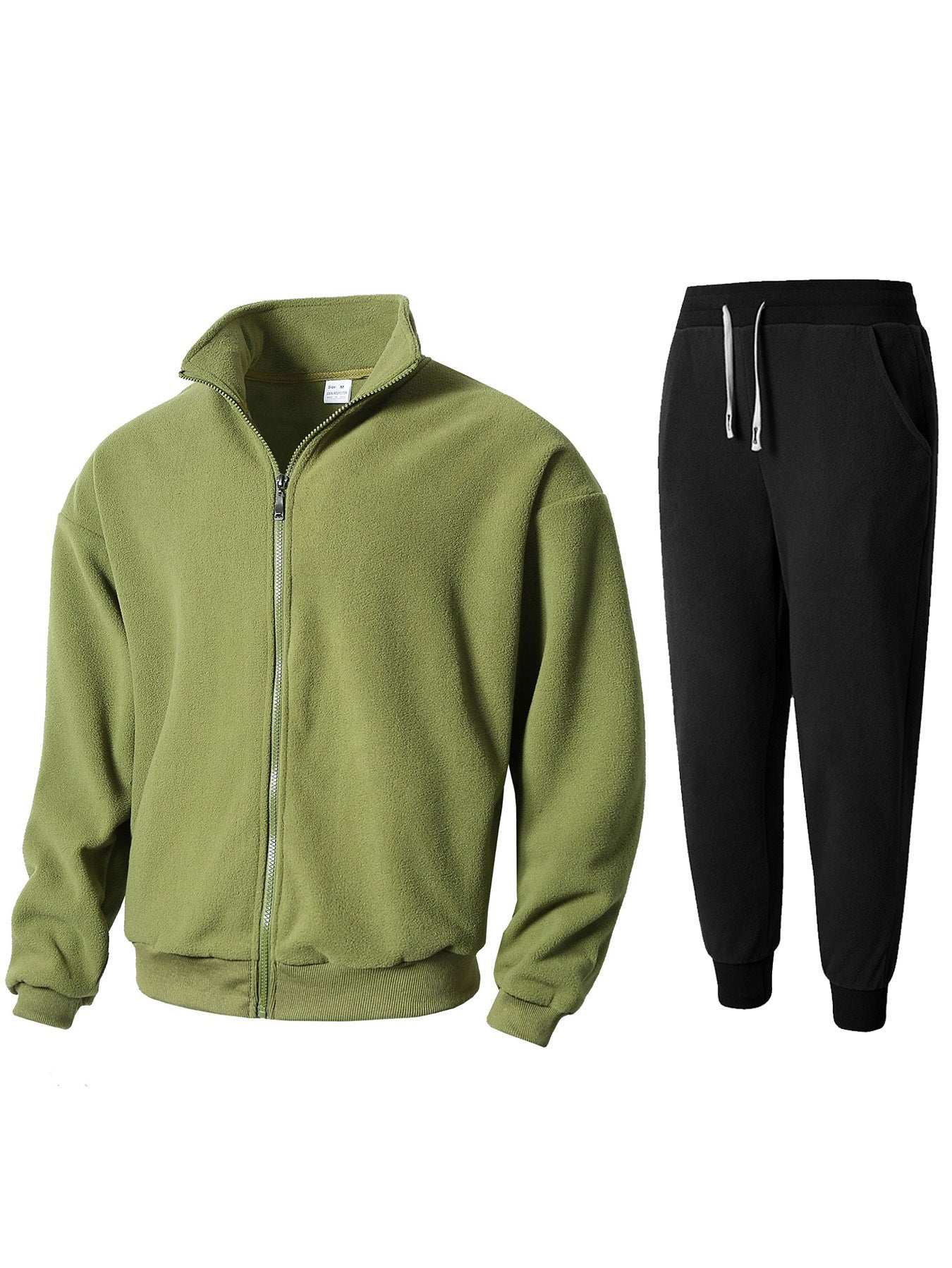 Fleece jacket for men and chic jogging pants set