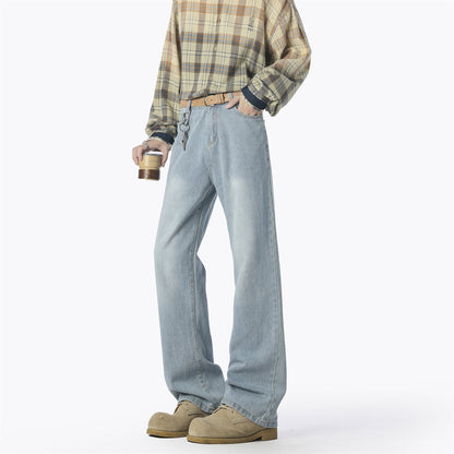 Casual denim pants for men wide cut Chic and Style