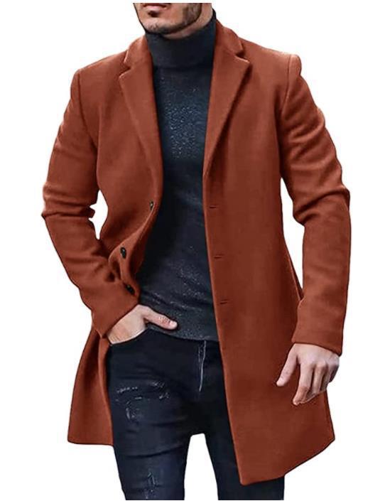 Elegant wool coat for men with classic lapels and modern cut Chic and Style
