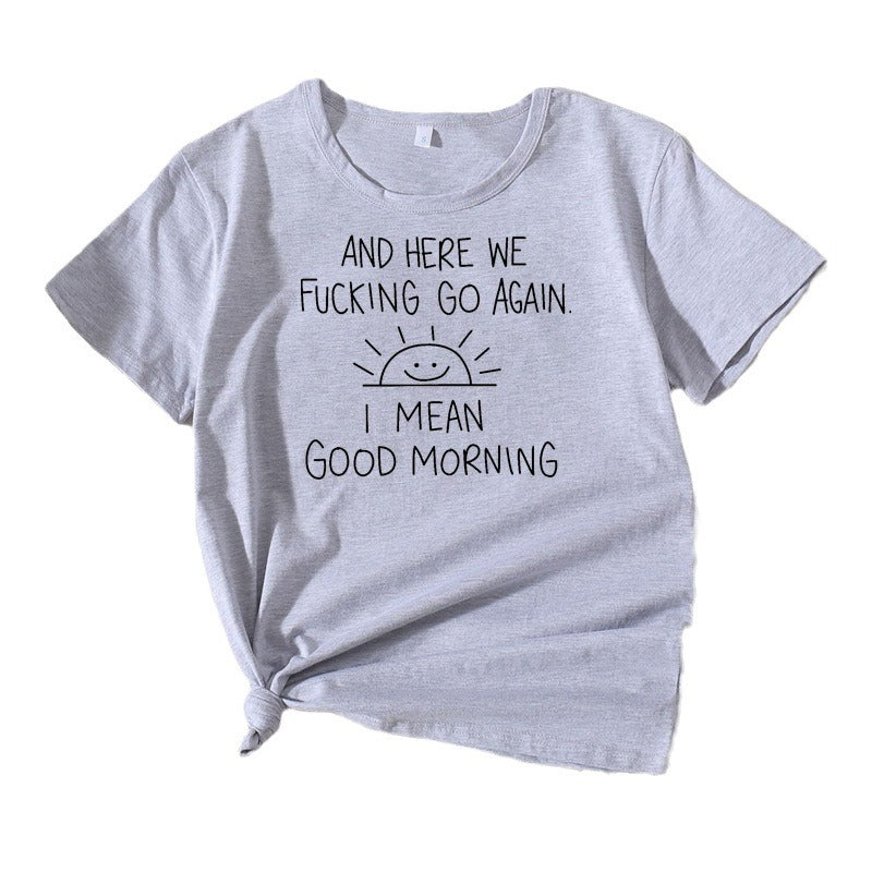 T-shirt graphique citation femme coupe décontractée Chic und Stil
