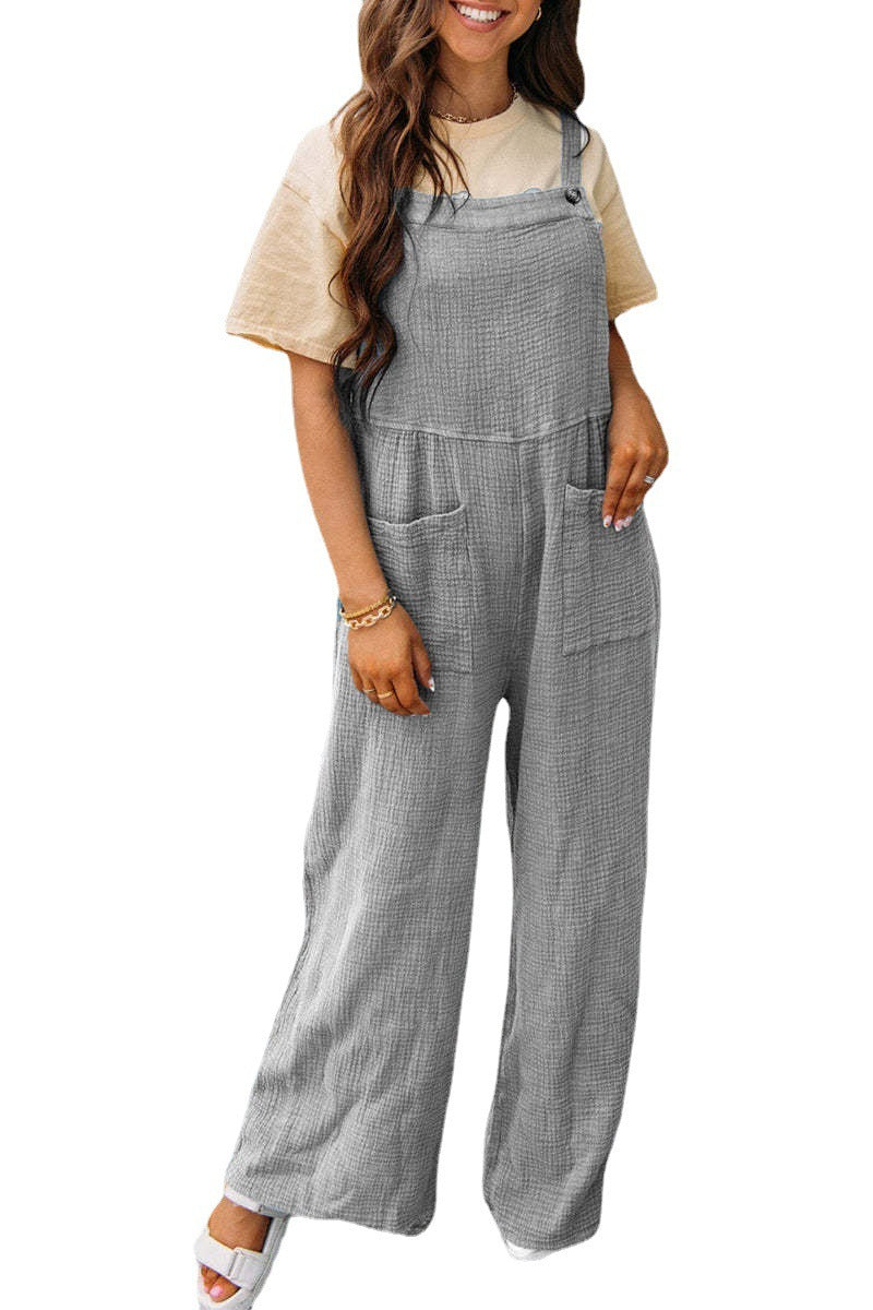 Combinaison décontractée pour femmes avec poches pratiques et décoration à boutons Chic und Stil