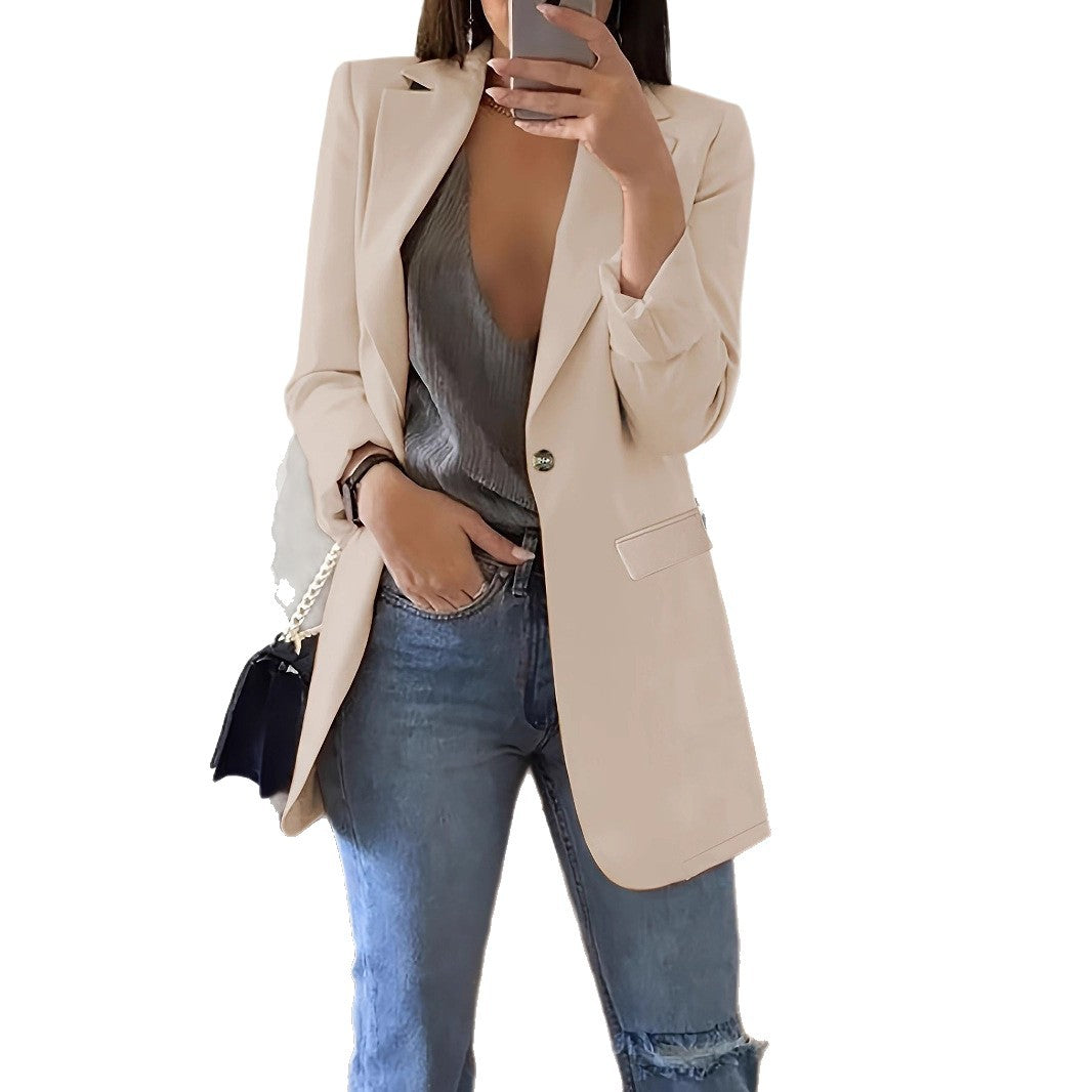 Dames Blazer moderne avec décolleté plongeant et détails élégants Chic und Stil