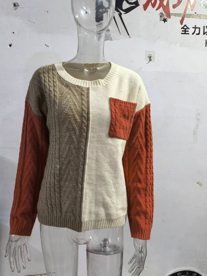 Pull en tricot décontracté pour femmes avec design asymétrique Chic und Stil