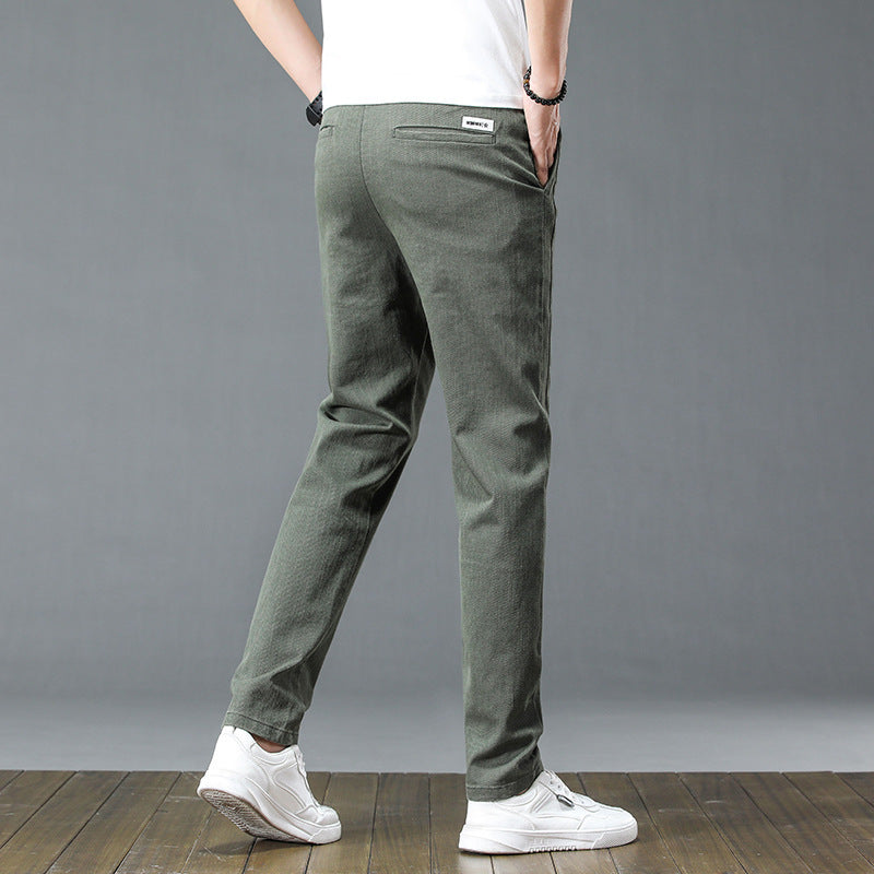 Casual cotton pants for men with adjustable waist and practical pockets Chic and Style