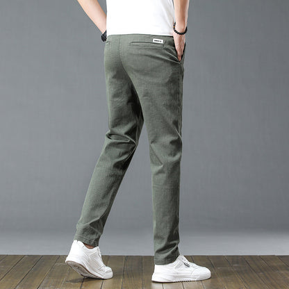 Casual cotton pants for men with adjustable waist and practical pockets Chic and Style
