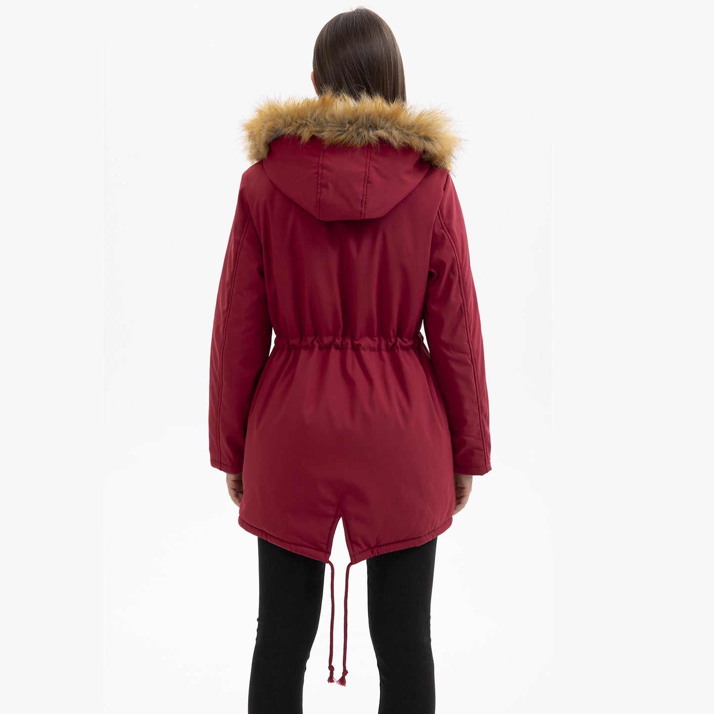 Dame parka d'hiver avec col en fourrure Chic und Stil