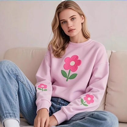 Sweat-shirt pour femmes avec motif floral coloré Chic und Stil