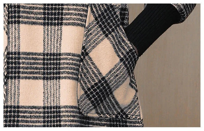 Robe à carreaux décontractée pour femmes avec poches pratiques Chic und Stil