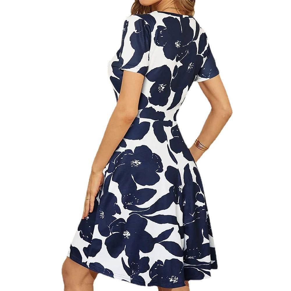 Robe A-ligne à fleurs pour femmes Chic und Stil