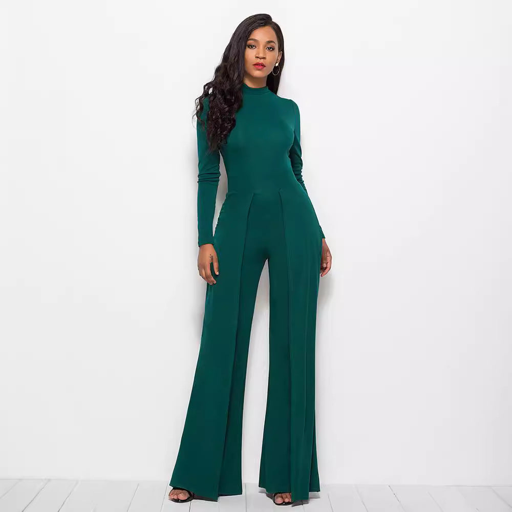 Dames élégant et fluide combinaison avec manches longues Chic und Stil