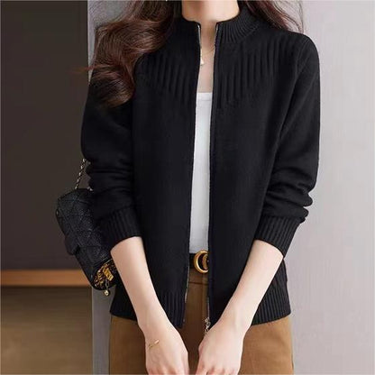 Dames cardigan avec col haut Chic und Stil