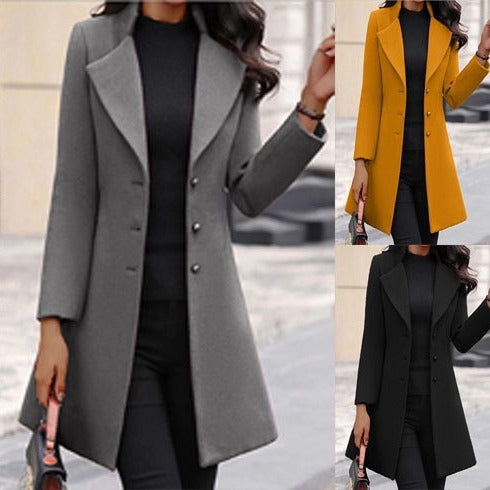 Dames élégante veste avec des détails classiques et une silhouette étroite Chic und Stil
