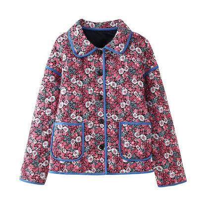 Dames blouson matelassé avec motif floral Chic und Stil