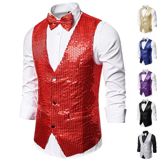 Costume élégant pour hommes avec des paillettes scintillantes et une coupe slim idéale Chic und Stil