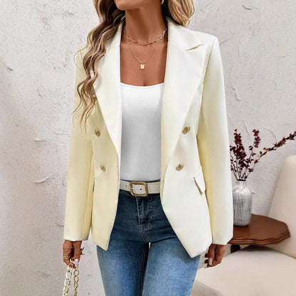 Dames Élégant Blazer Oversized à double boutonnage Chic und Stil