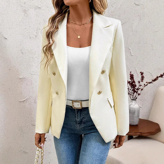 Dames Élégant Blazer Oversized à double boutonnage Chic und Stil