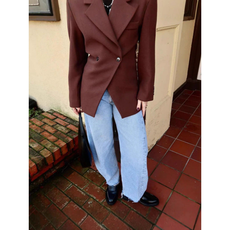 Dames Élégant Blazer Oversize avec design doublé Chic und Stil