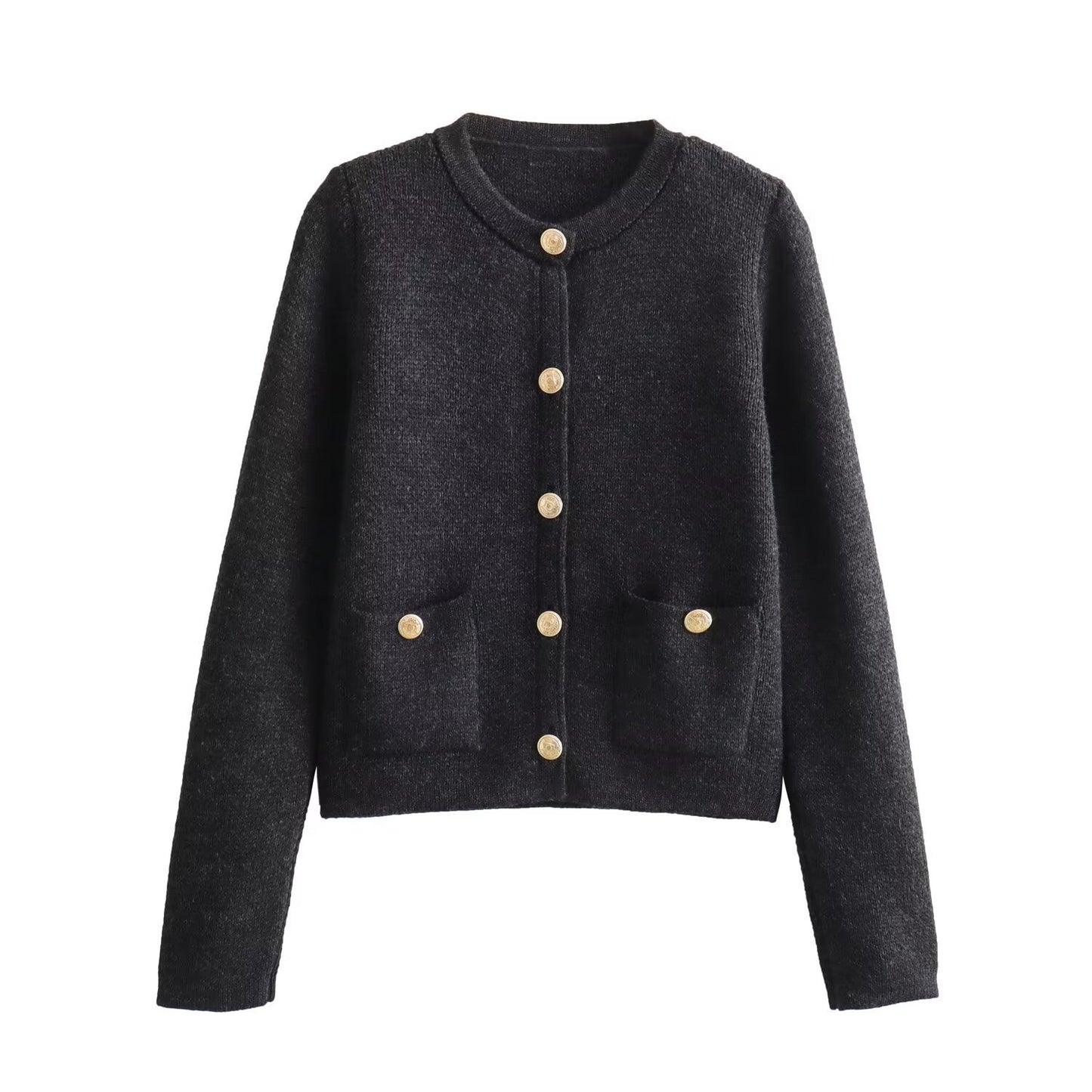 Dame cardigan avec boutons décoratifs et poches Chic und Stil