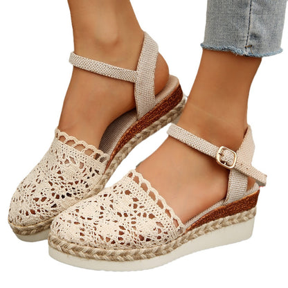 Dames espadrilles avec un design en crochet élégant et une semelle confortable Chic und Stil