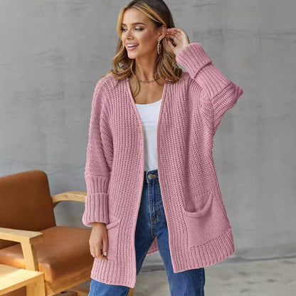 Dames Grand cardigan en tricot avec poches Chic und Stil