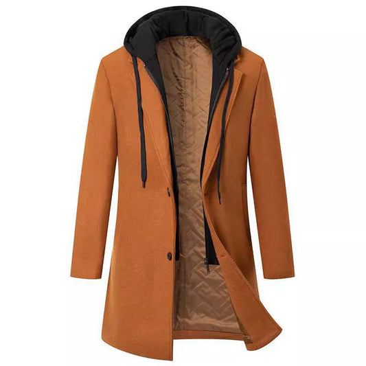 Elegant women's coat with removable hood and fleece lining Chic and Style