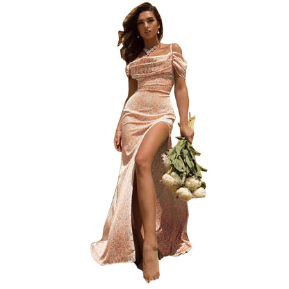 Robe de soirée pour femmes avec coupe asymétrique et effets de drapés élégants Chic und Stil