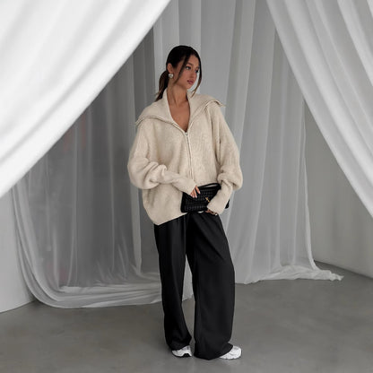 Pull-over en tricot sportif pour dames avec une structure de haute qualité Chic und Stil