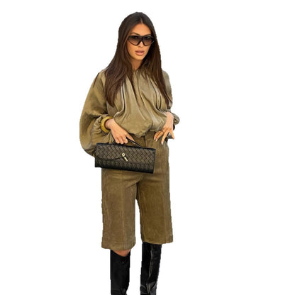 Dames élégante et respirante blouse avec détails en volants Chic und Stil