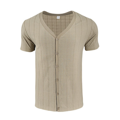 Chemise à manches courtes pour hommes avec design structuré Chic und Stil