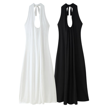Robe maxi femme avec décolleté en V profond et design élégant avec volants Chic und Stil