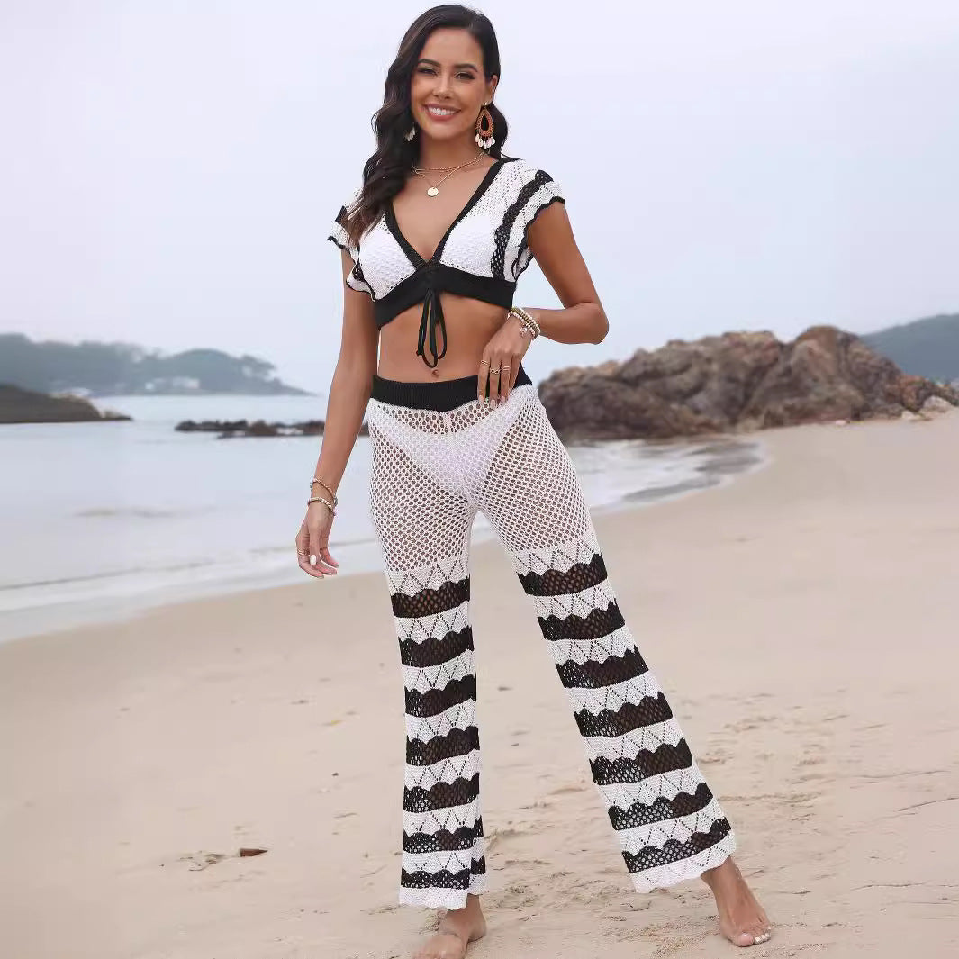 Dames Crochet Pantalon de Plage Chic und Stil