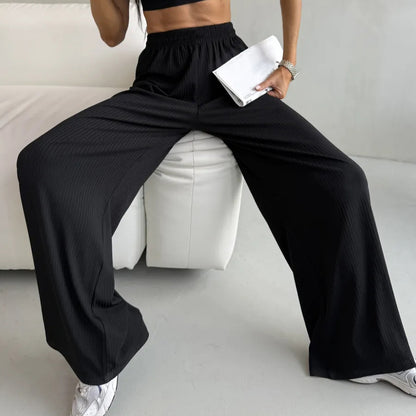 Elegant and casual set for ladies with short top and wide pants Chic and Style