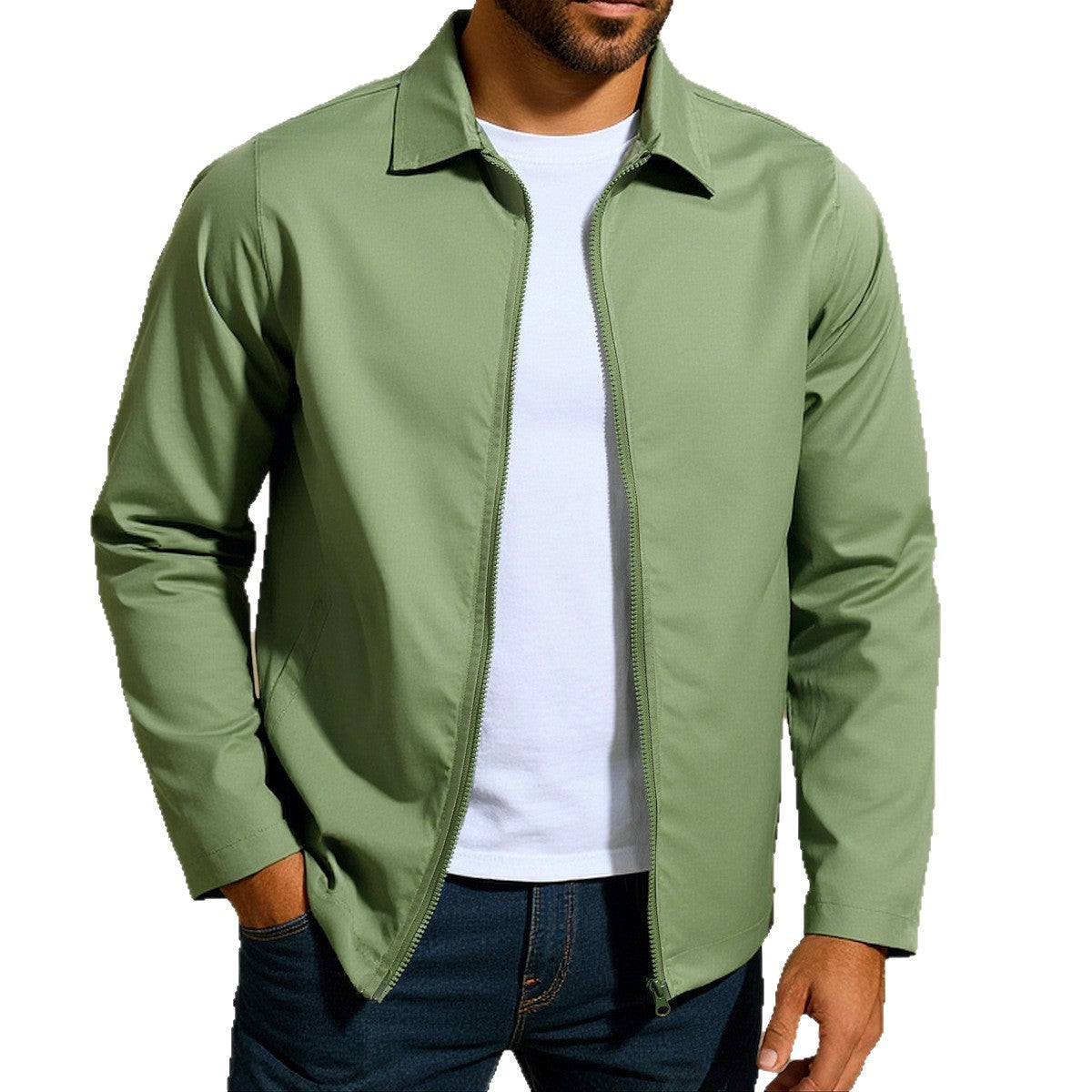 Casual men's jacket with innovative wind protection technology Chic and Style