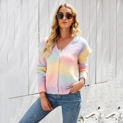 Dames Gilet coloré à col en V Chic und Stil