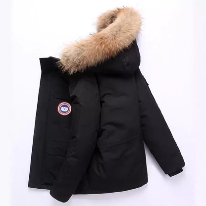 Functional winter jacket for men with removable fur Chic and Style