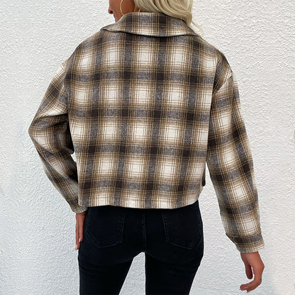 Chemise oversize à carreaux Chic und Stil pour femmes