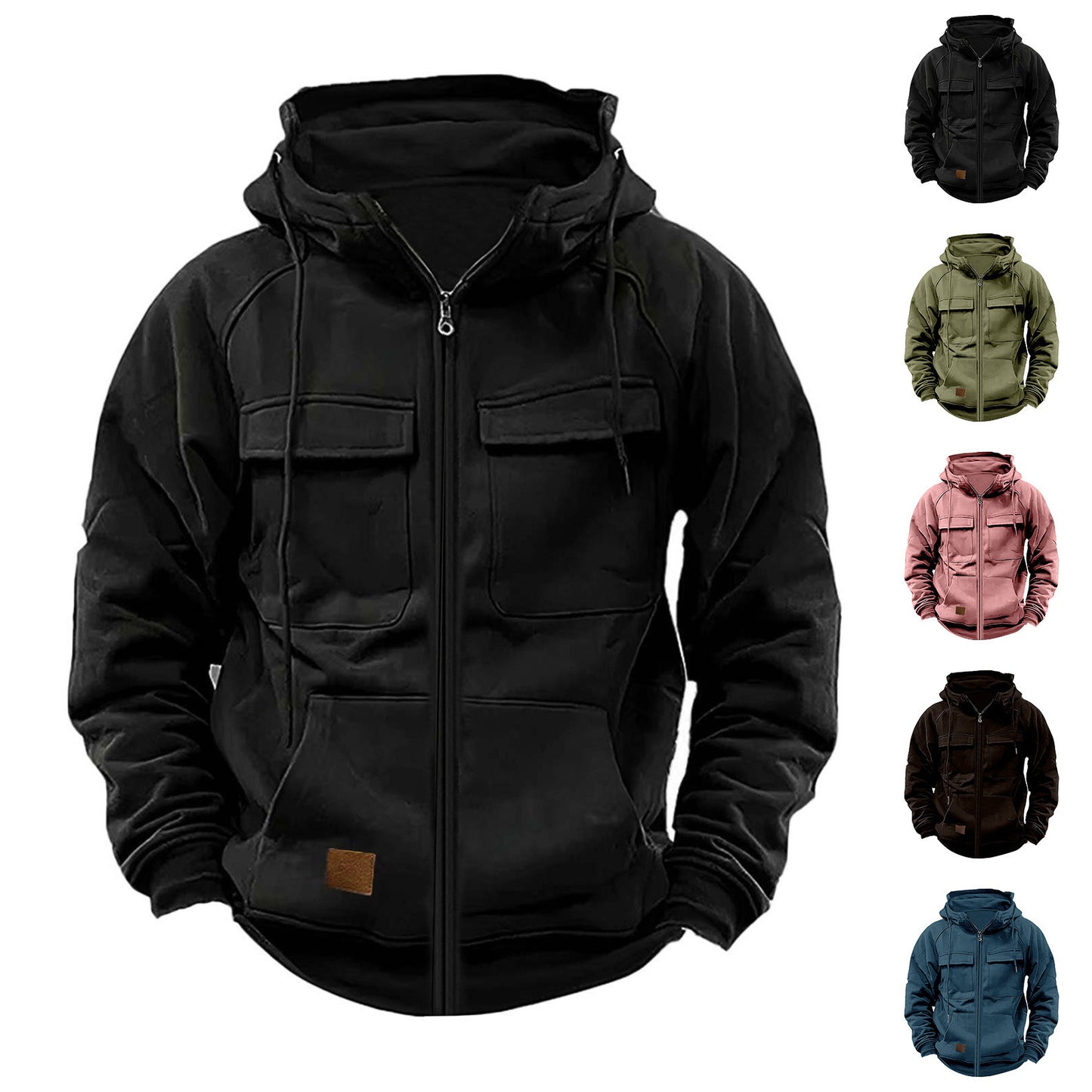 Functional jacket for men with hood and large pockets Chic and Style