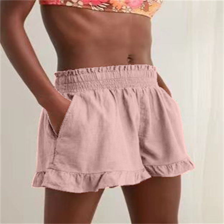 Women's leisure pants with ruffles and elastic waist Chic und Stil