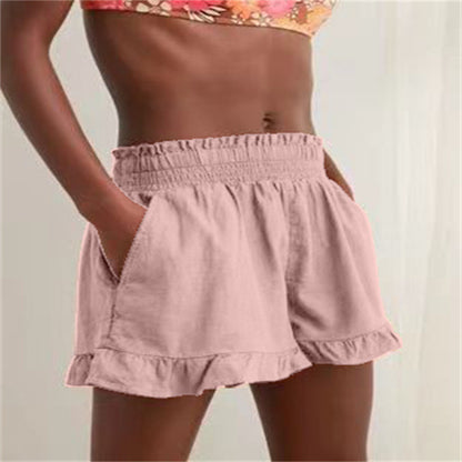 Women's leisure pants with ruffles and elastic waist Chic und Stil