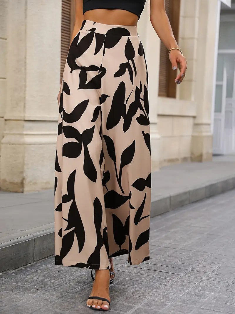 Elegant puffy pants for women with chic floral pattern print and style