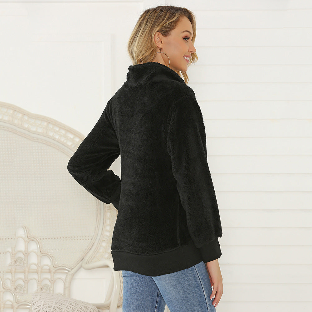 Dames douceur en polaire veste avec détail camouflage frappant Chic und Stil