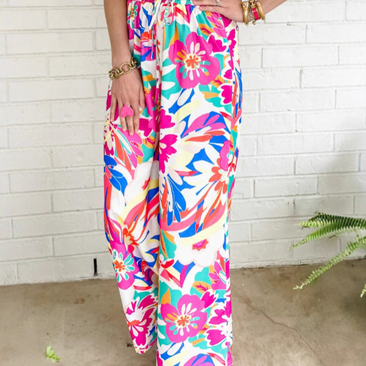 Trendy floral wide pants for women Chic and Style