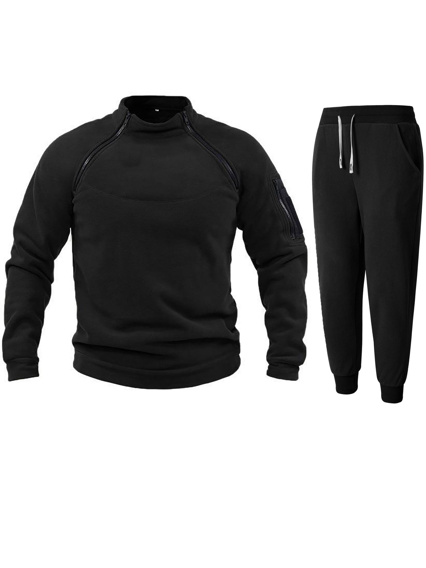 Functional fleece jacket for men with chic and stylish elastic sports pants