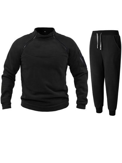 Functional fleece jacket for men with chic and stylish elastic sports pants
