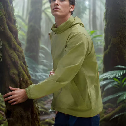 Waterproof utility jacket for men with adjustable hood system Chic and Style