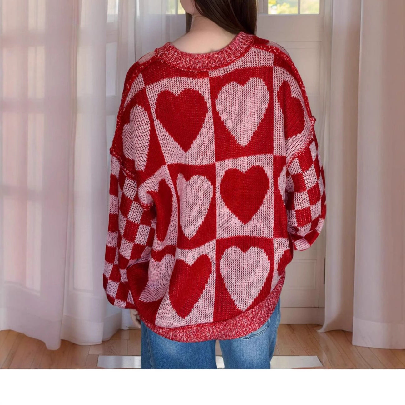 Pull en tricot à motifs de cœur pour femmes Chic und Stil