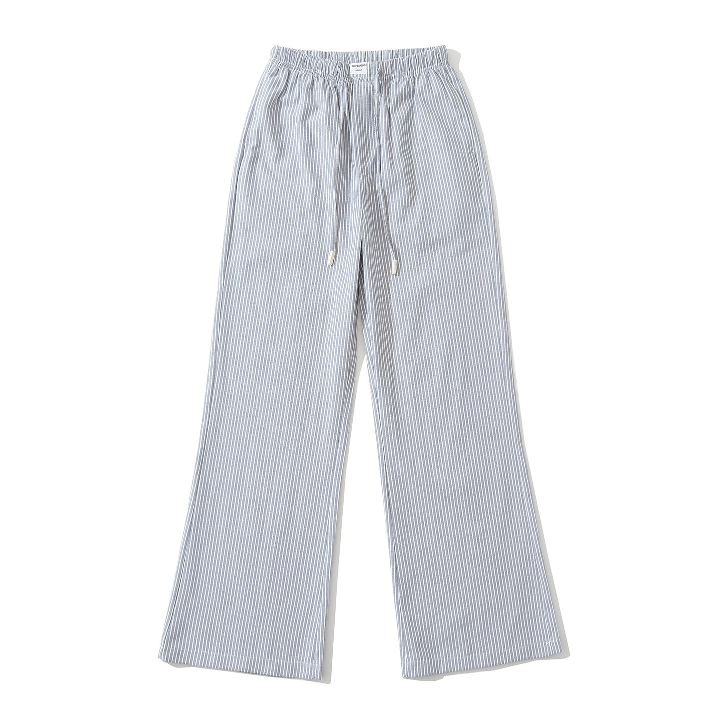 Loose jersey pants for women with a casual striped look featuring an elastic waistband and drawstring Chic and Style